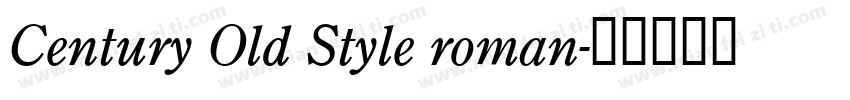 Century Old Style roman字体转换